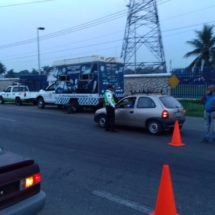 12 detenidos en operativo de alcoholímetro en Tuxtepec