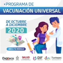 Dirección del DIF Tuxtepec y Jurisdicción Sanitaria 03 arrancan Programa de Vacunación Universal