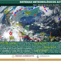 Para esta noche se pronostican lluvias torrenciales en Guerrero y Oaxaca, e intensas en Michoacán, Puebla y Veracruz
